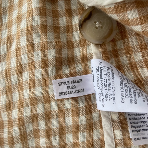 Madewell Linen Dorset Blazer in Gingham Check - Picture 8 of 11